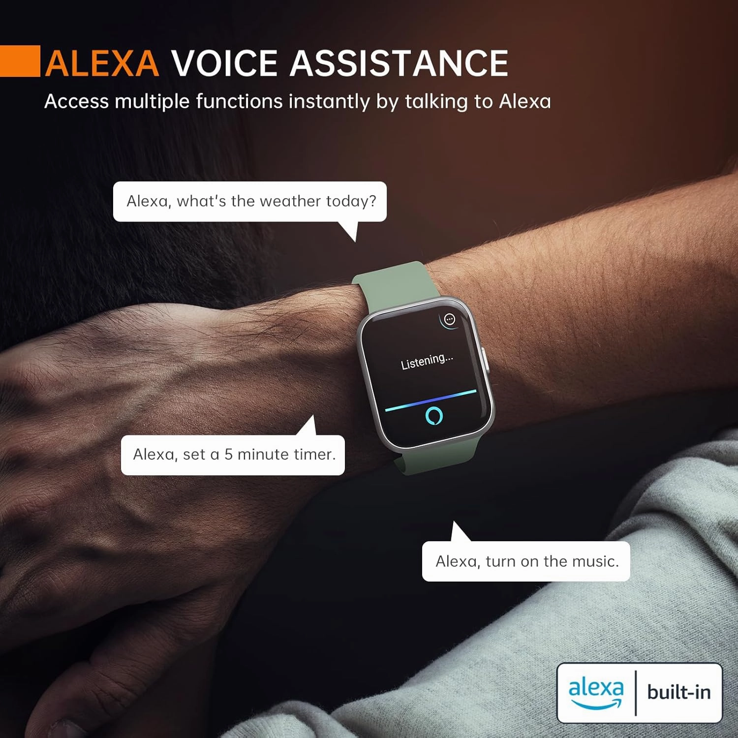 aeac Smart Watch Fitness Watch for Men Women, Alexa Built-in & Stable Bluetooth Call, 100 Sports, IP68 Waterproof Smartwatches for iOS Android