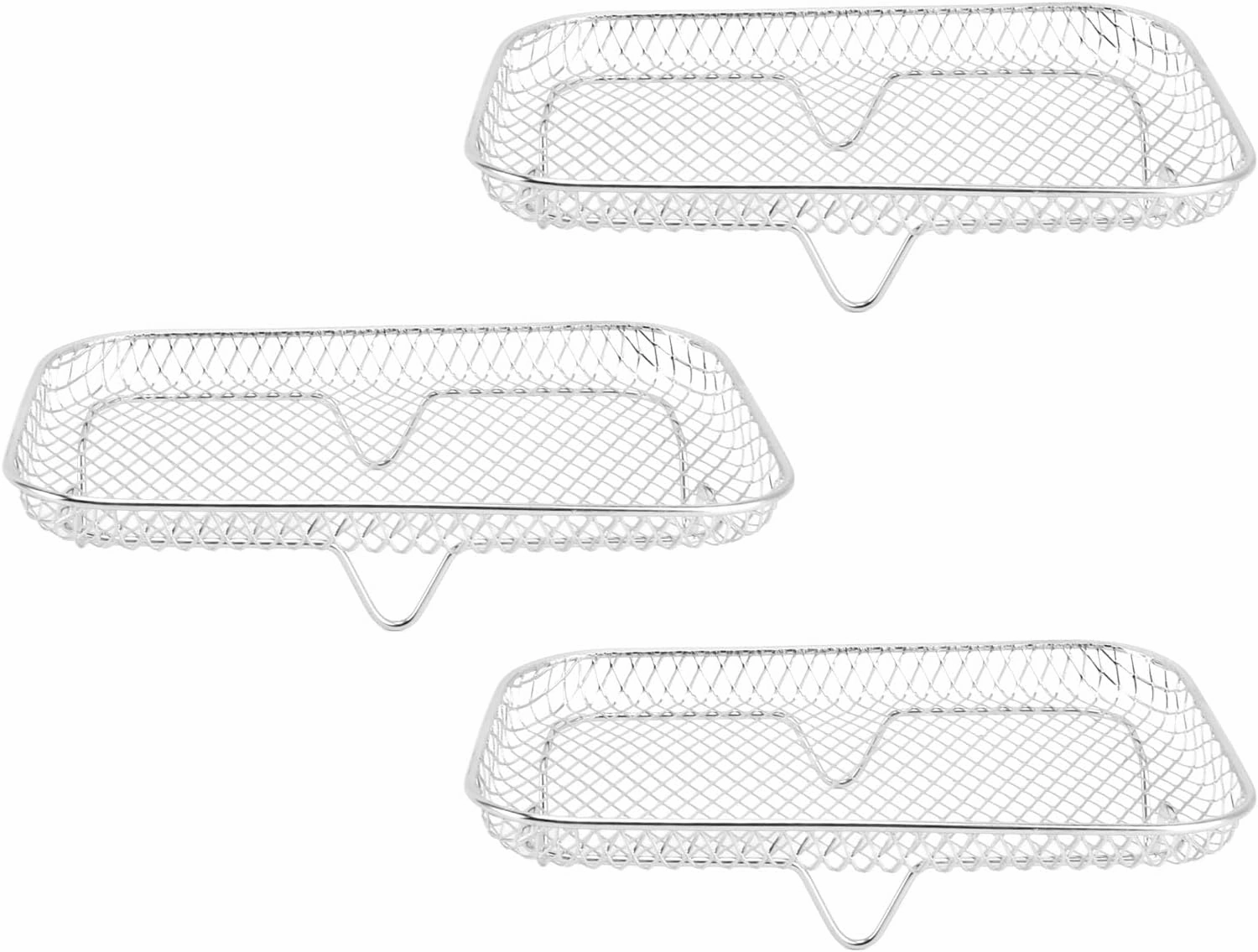 Air Fryer Rack, Cooling Rack Fryer Set Multi Layer Dehydrator Accessories (Rectangle (12 X 10 X 1.5cm / 4.72 X 3.94 X 0.59in))