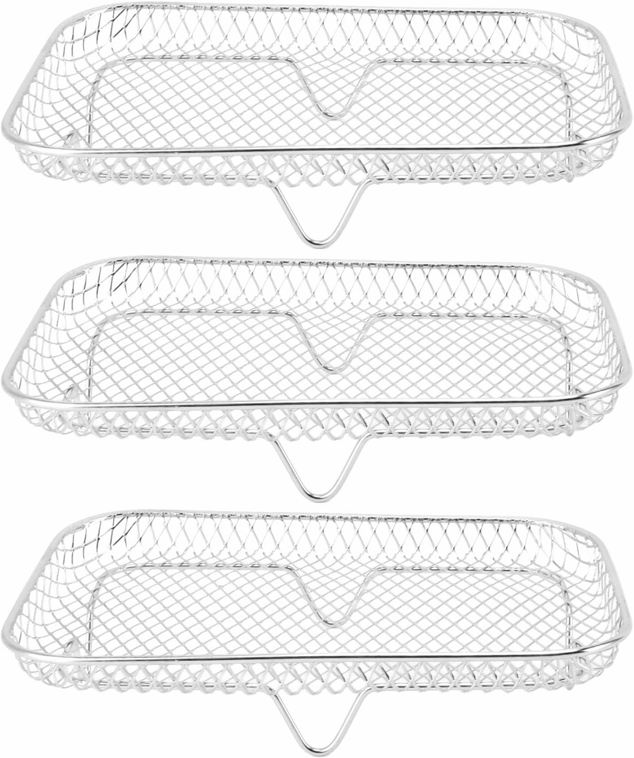 Air Fryer Rack, Cooling Rack Fryer Set Multi Layer Dehydrator Accessories (Rectangle (12 X 10 X 1.5cm / 4.72 X 3.94 X 0.59in))