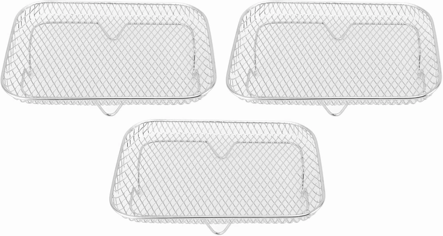 Air Fryer Rack, Cooling Rack Fryer Set Multi Layer Dehydrator Accessories (Rectangle (12 X 10 X 1.5cm / 4.72 X 3.94 X 0.59in))