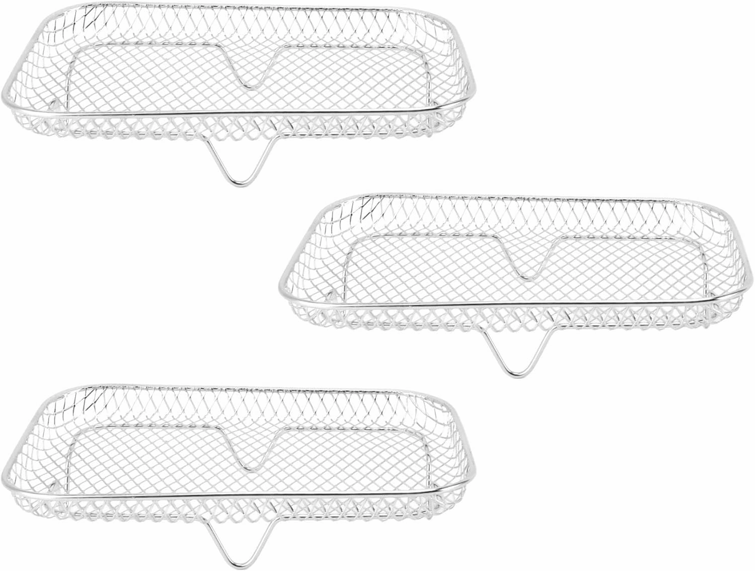 Air Fryer Rack, Cooling Rack Fryer Set Multi Layer Dehydrator Air Accessories Accessories (Rectangle (12 X 10 X 1.5cm / 4.72 X 3.94 X 0.59in))