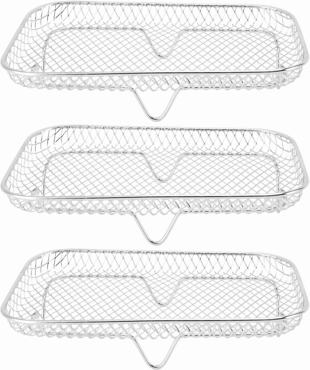 Air Fryer Rack, Cooling Rack Fryer Set Multi Layer Dehydrator Air Accessories Accessories (Rectangle (12 X 10 X 1.5cm / 4.72 X 3.94 X 0.59in))