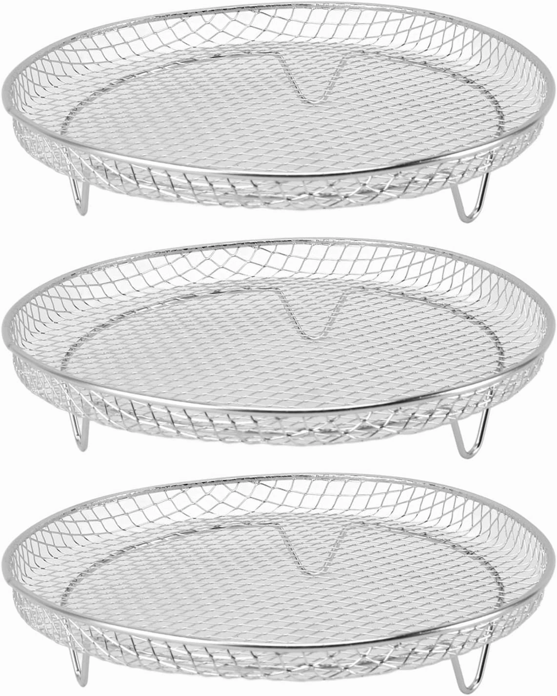 Air Fryer Rack, Fryer Rack Set Air Accessories Multi Layer Dehydrator Basket Accessories (Round)