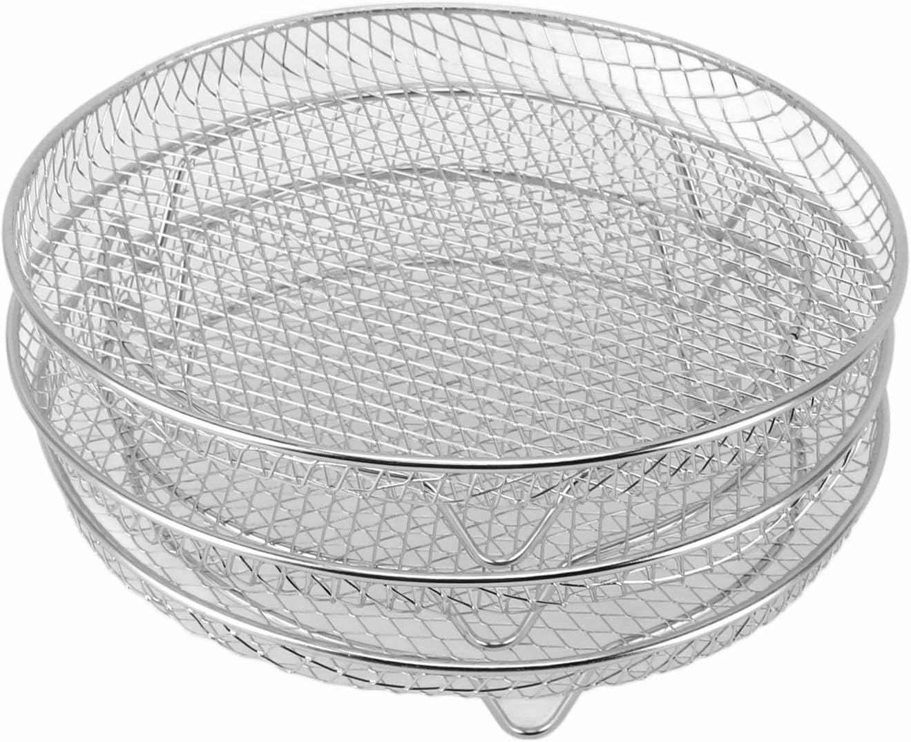 Air Fryer Rack, Fryer Rack Set Air Accessories Multi Layer Dehydrator Basket Accessories (Round)