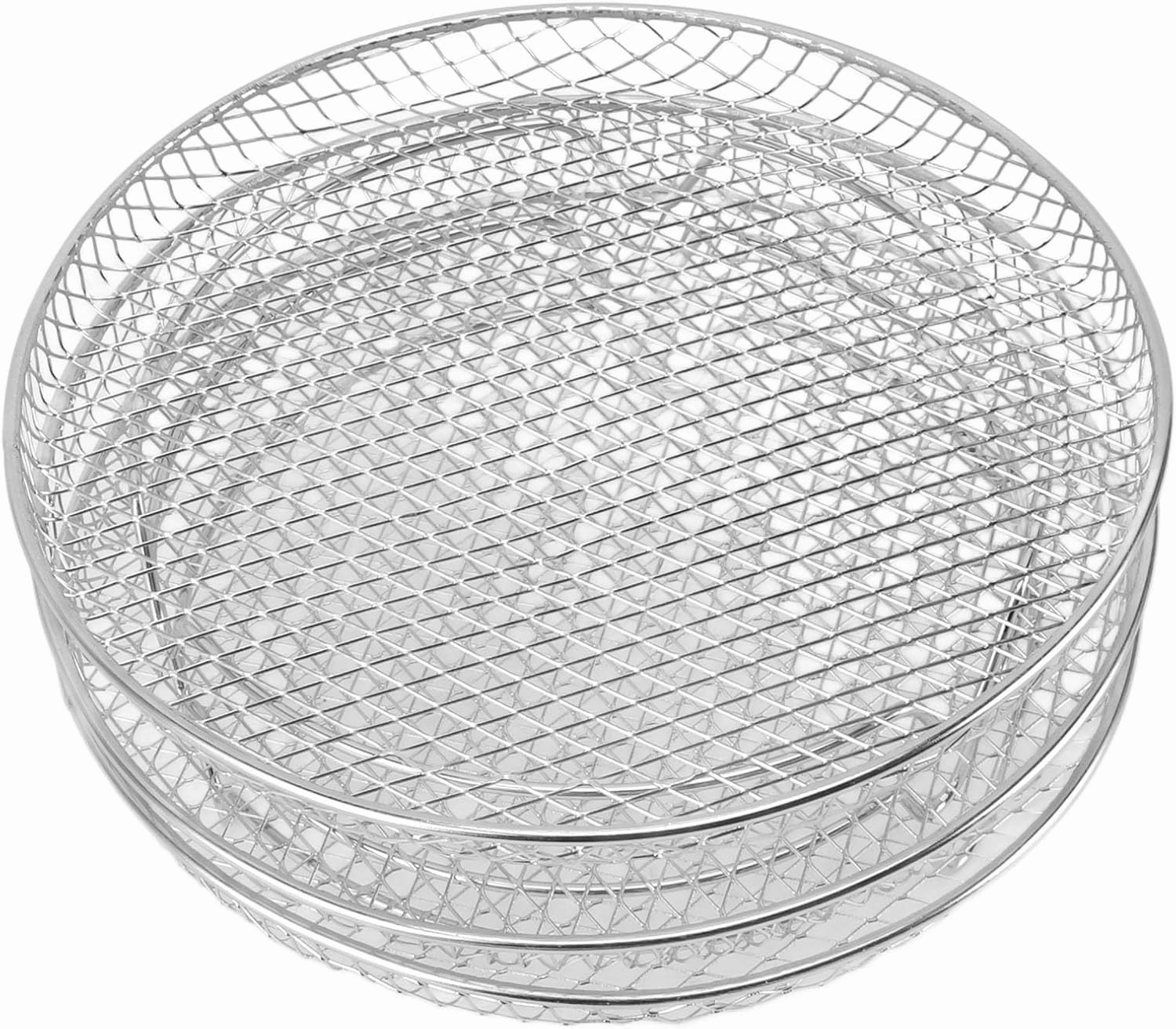 Air Fryer Rack, Fryer Rack Set Air Accessories Multi Layer Dehydrator Basket Accessories (Round)