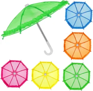 Alasum 5pcs Mini Umbrella Toys for Dollhouse Cute Miniature Umbrella Decoration Photo Props for Boys and Girls Tiny Toy for Crafts and Home Decor Doll Accessories