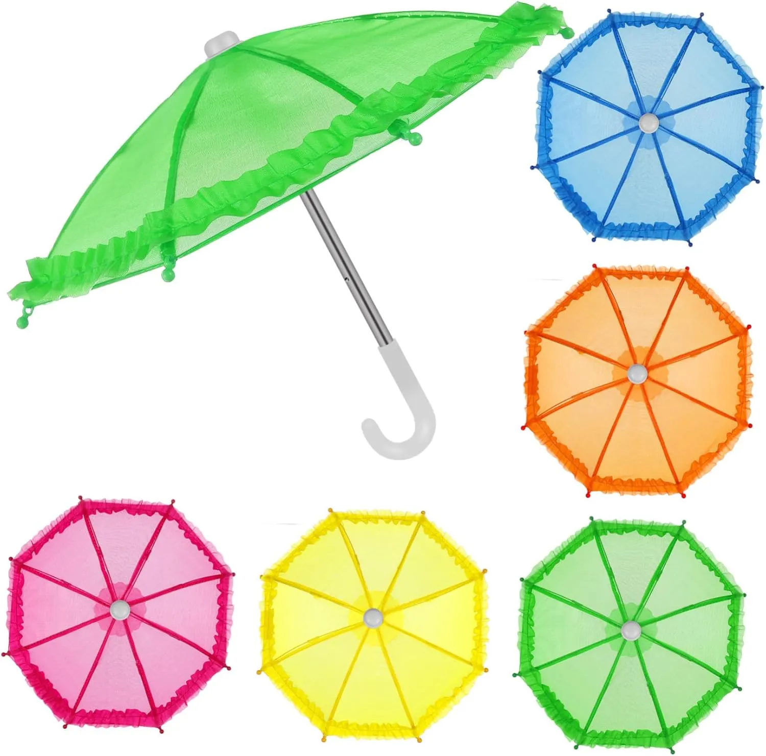 Alasum 5pcs Mini Umbrella Toys for Dollhouse Cute Miniature Umbrella Decoration Photo Props for Boys and Girls Tiny Toy for Crafts and Home Decor Doll Accessories
