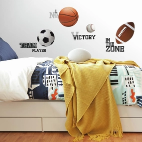 ALL STAR SPORTS SAYING PEEL & STICK WALL DECALS