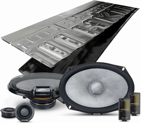 Alpine R2-S69C, R Series 6x9 2-Way Hi-Res Speakers  Sound Damping Kit Bundle