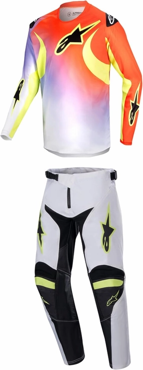 Alpinestars Racer Lucent Gear Set Yth Wht/Red/Ylw | Motocross, Pro Comfort