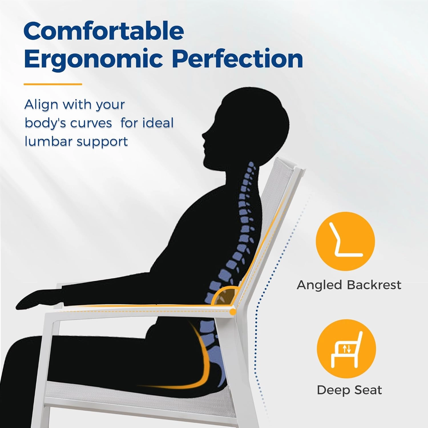 Aluminum Patio Chairs Set of 4, Fully Assembled Outdoor Dining Chairs with 360 lbs Weight Capacity, Stackable Outdoor Patio Furniture with Quick Drying Breathable Textilene Fabric for Backyard, Garden