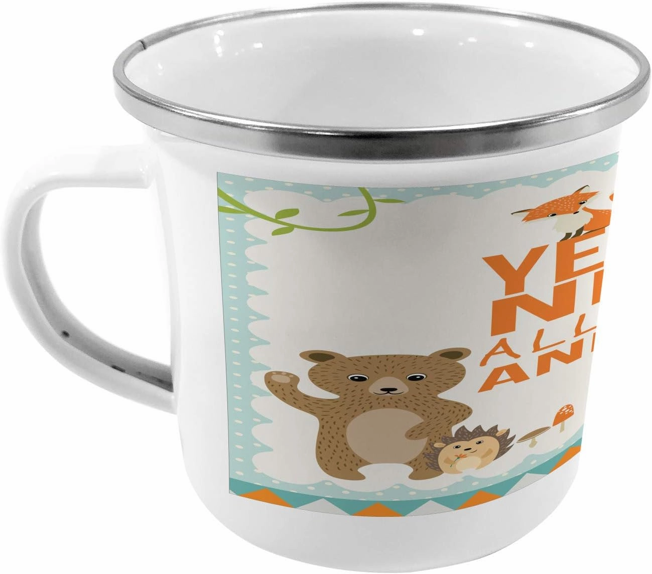 Ambesonne Saying Metal Camping Cup, Yes I Really Do Need All These Turtles Wonders Under The Sea Cartoon Artwork, Stainless Steel Mug for Indoor and Outdoor Activities