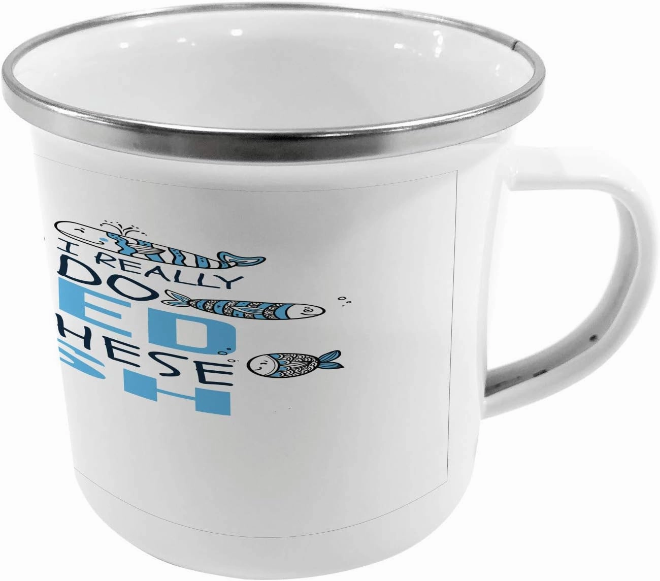 Ambesonne Saying Metal Camping Cup, Yes I Really Do Need All These Turtles Wonders Under The Sea Cartoon Artwork, Stainless Steel Mug for Indoor and Outdoor Activities