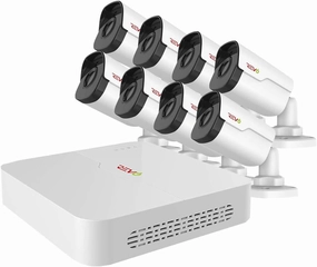 America America Ultra HD 8 Ch. 2TB HDD IP NVR Video Surveillance System, 8 x 4MP IP Bullet Security Cameras - Remote Access via Smart Phone, Tablet, PC & MAC, White, 8 Channel (RU81B8G-2T)