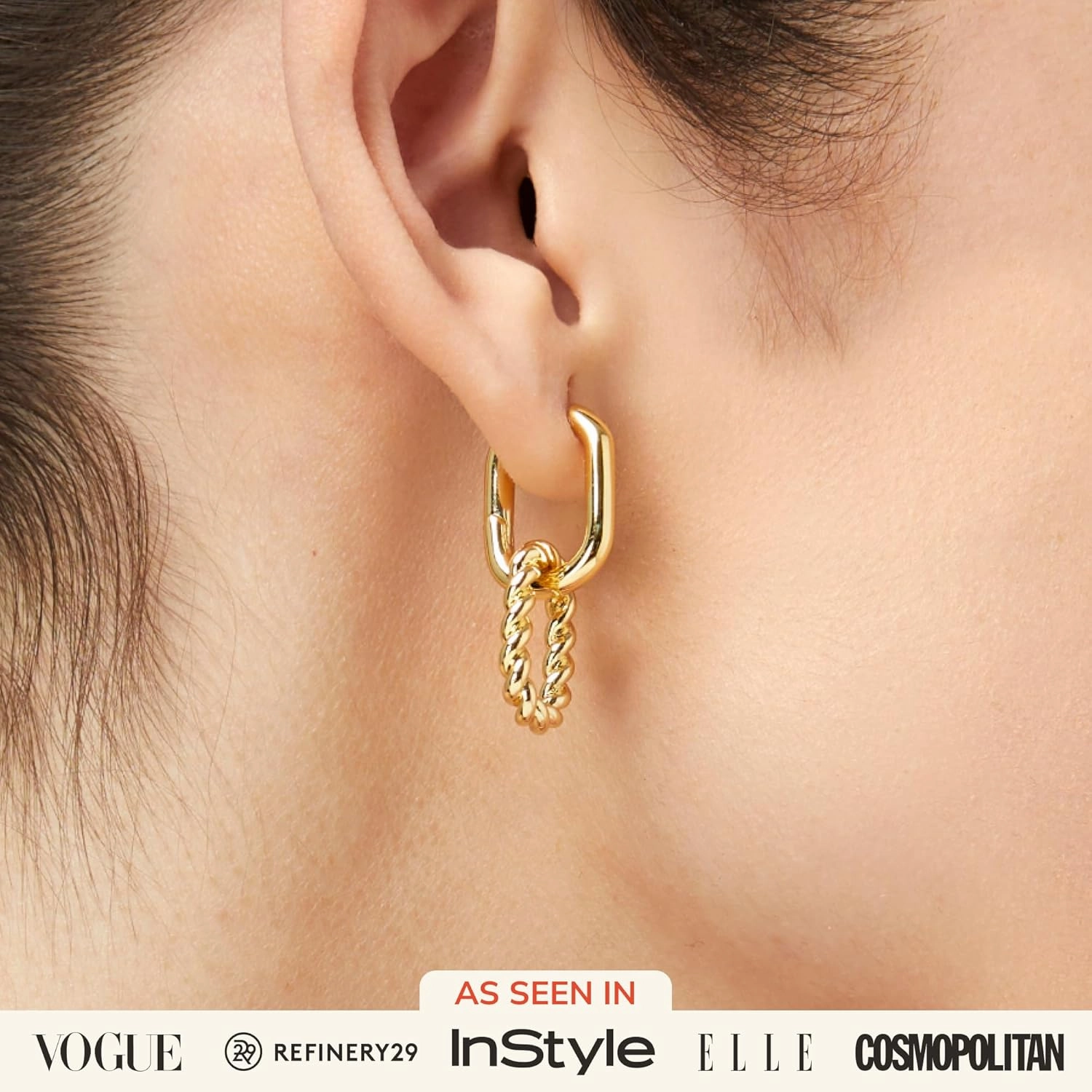 Ana Luisa Double Hoop Earring - Ash Small & Mini Double Gold Earrings for Women - Hypoallergenic, Water-Resistant & Tarnish-Free - 14K Gold Plated, Silver & Two-Tone Hoop Womens Earrings Trendy