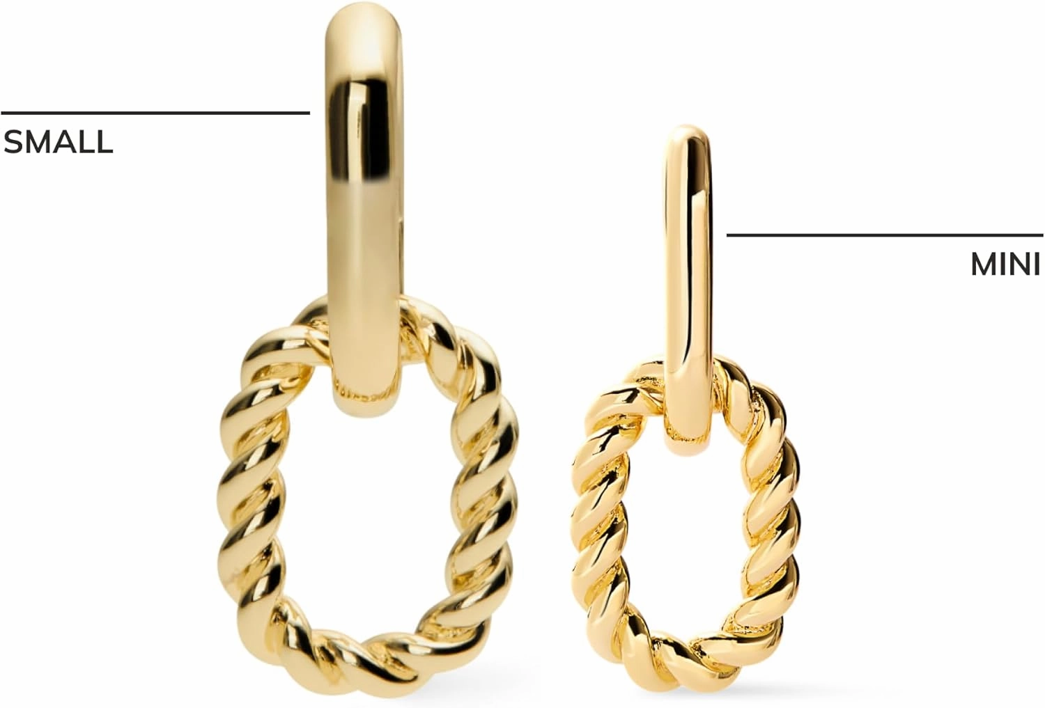 Ana Luisa Double Hoop Earring - Ash Small & Mini Double Gold Earrings for Women - Hypoallergenic, Water-Resistant & Tarnish-Free - 14K Gold Plated, Silver & Two-Tone Hoop Womens Earrings Trendy