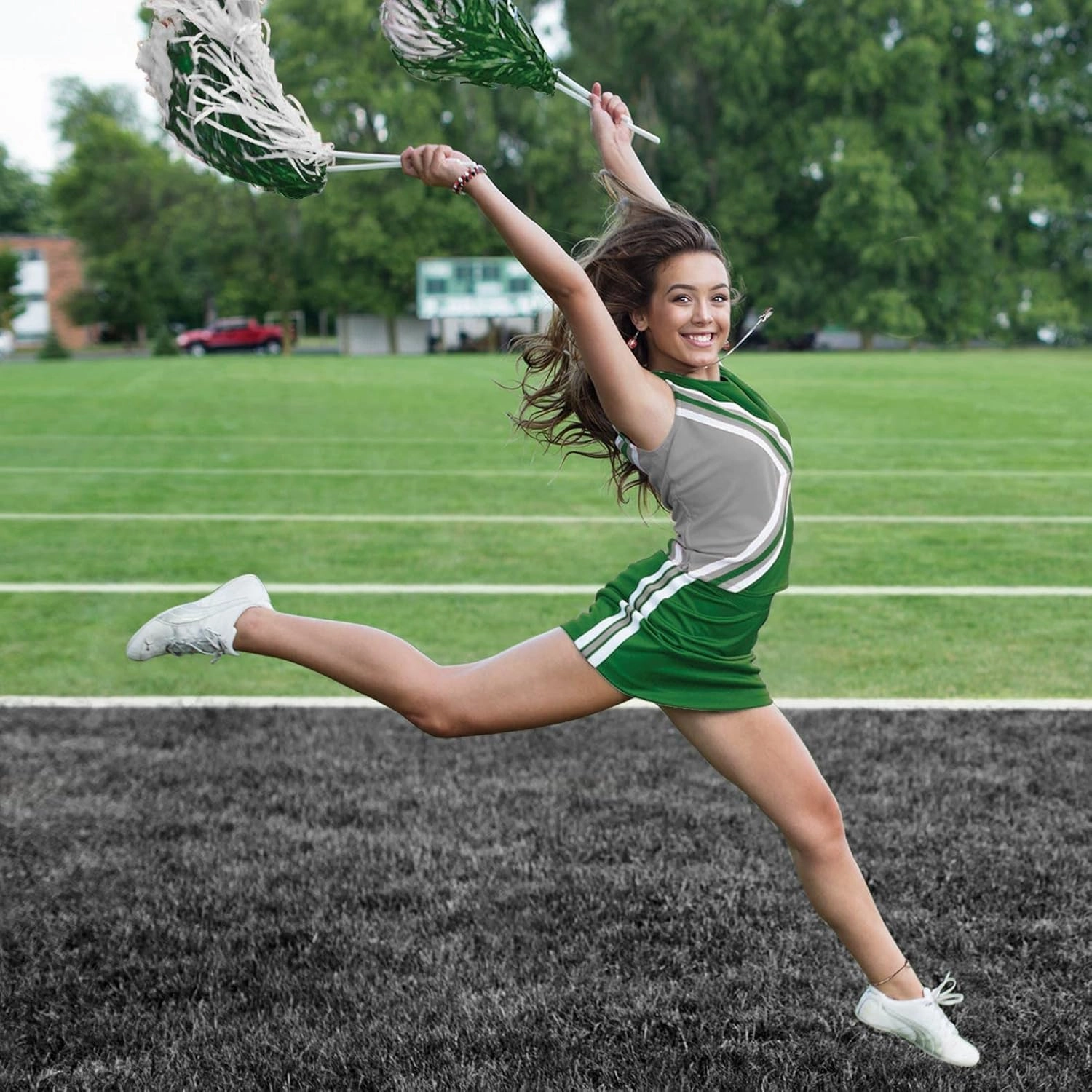 Anderson's Premium Two-Color School Spirit Shakers, Cheerleader Pom Poms, Sports Fan, Football, Basketball, Homecoming, Squad, Team, Party, Dance Club, Performance, Celebrations