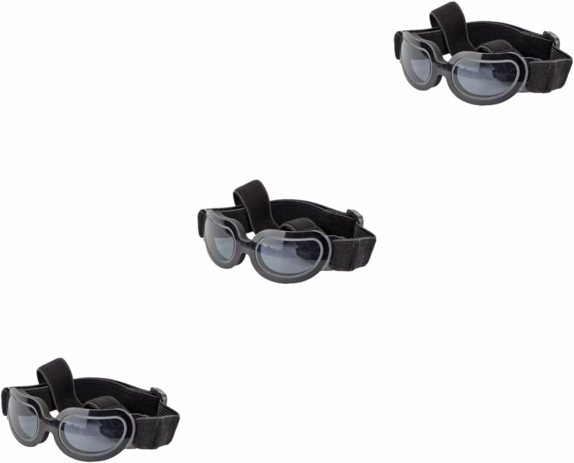 Angoily 3 Pcs Dog Sunglasses Pet Eye Wear Goggles with Wider Bridge Cup Sturdy Frame
