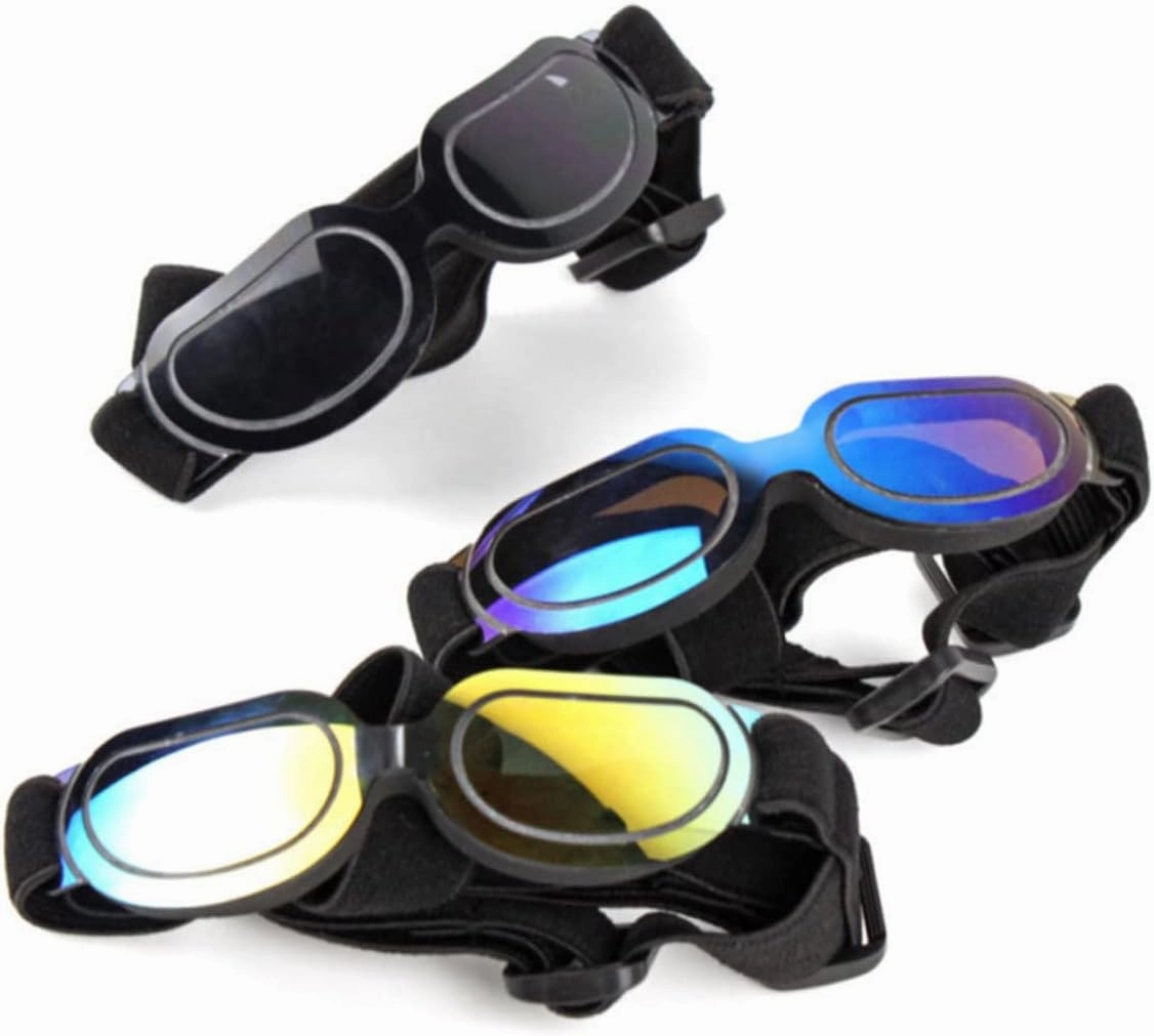 Angoily 3 Pcs Dog Sunglasses Pet Eye Wear Goggles with Wider Bridge Cup Sturdy Frame
