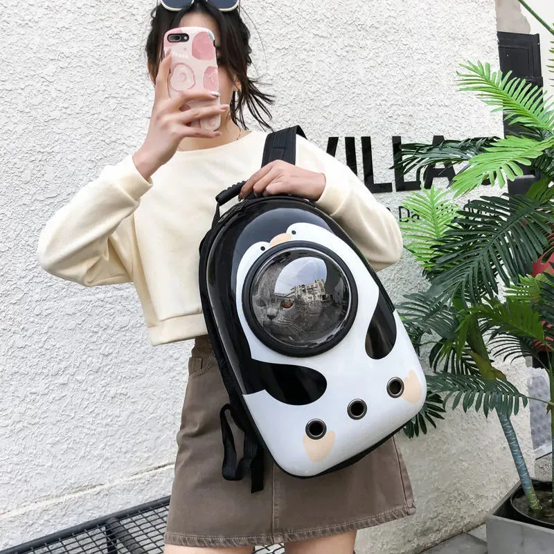 ANYWAGS Pet Carrier British Flag Print Breathable Space Capsule Travel On the Go Bag For Pet