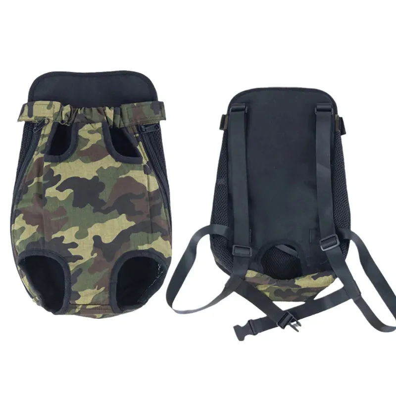 ANYWAGS Pet Carrier Medium Camouflage Denim Backpack for Outdoor Travel With Front Pocket for Medium Size Pets