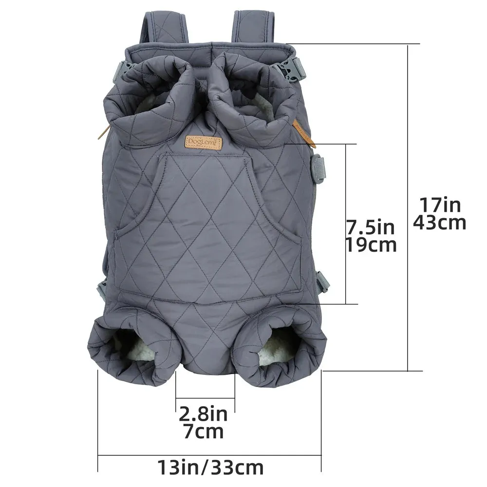 ANYWAGS Pet Carrier Pink Cozy Backpack for Winter with Hoodie and Pockets for Pet Supplies for Small to Medium Dogs