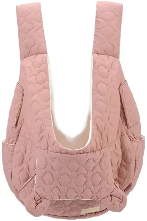 ANYWAGS Pet Carrier Pink Embroidered Fabric Large Space Pet Backpack for Small Dogs or Cat Accessories