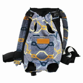 ANYWAGS Pet Carrier Light Blue Pattern Strand Large Denim Breathable Travel Backpack for Large Size Pets with Pockets for Carrying Supplies