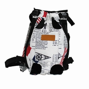 ANYWAGS Pet Carrier Magazine Printed 3XL Denim Breathable Travel Backpack for Large 3XL Pets with Pockets for Carrying Supplies