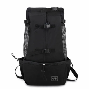 ANYWAGS Pet Carrier Medium Black Travel Riding Driving Pet Backpack for Medium to Large Dogs with Pockets for Pet Supplies