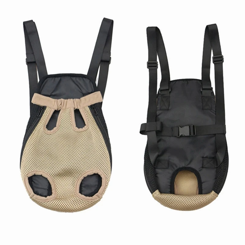 ANYWAGS Pet Carrier Medium Light Coffee Denim Backpack for Outdoor Travel With Front Pocket for Medium Size Pets