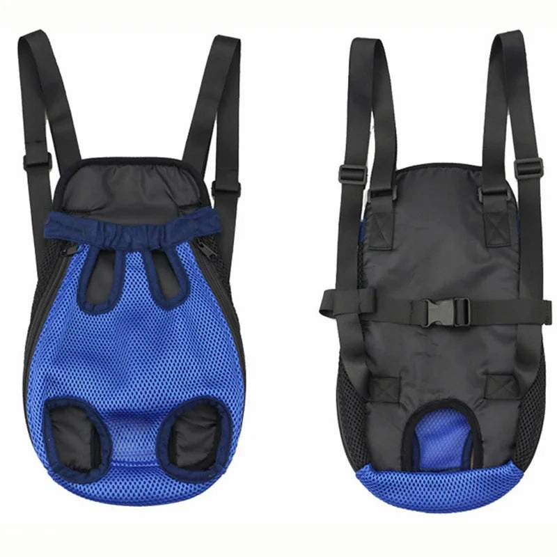 ANYWAGS Pet Carrier Medium Navy Blue Denim Backpack for Outdoor Travel With Front Pocket for Medium Size Pets