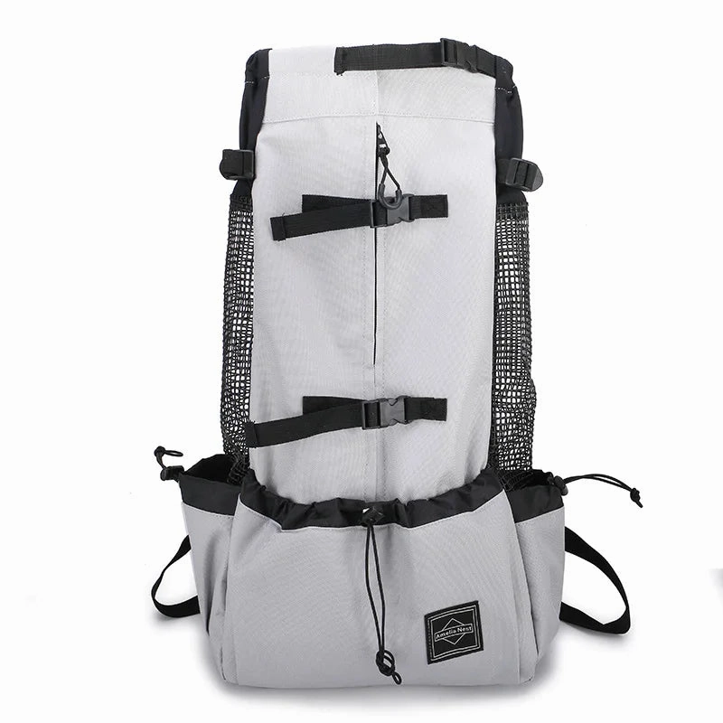 ANYWAGS Pet Carrier Small Light Gray Travel Riding Driving Pet Backpack for Medium to Large Dogs with Pockets for Pet Supplies