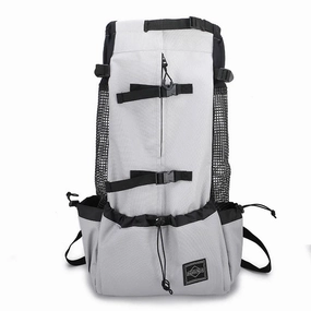 ANYWAGS Pet Carrier Small Light Gray Travel Riding Driving Pet Backpack for Medium to Large Dogs with Pockets for Pet Supplies