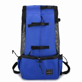 ANYWAGS Pet Carrier XL Blue Travel Riding Driving Pet Backpack for Medium to Large Dogs with Pockets for Pet Supplies