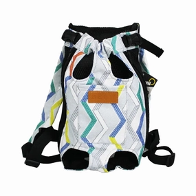 ANYWAGS Pet Carrier ZigZag Pattern 3XL Denim Breathable Travel Backpack for Large 3XL Pets with Pockets for Carrying Supplies
