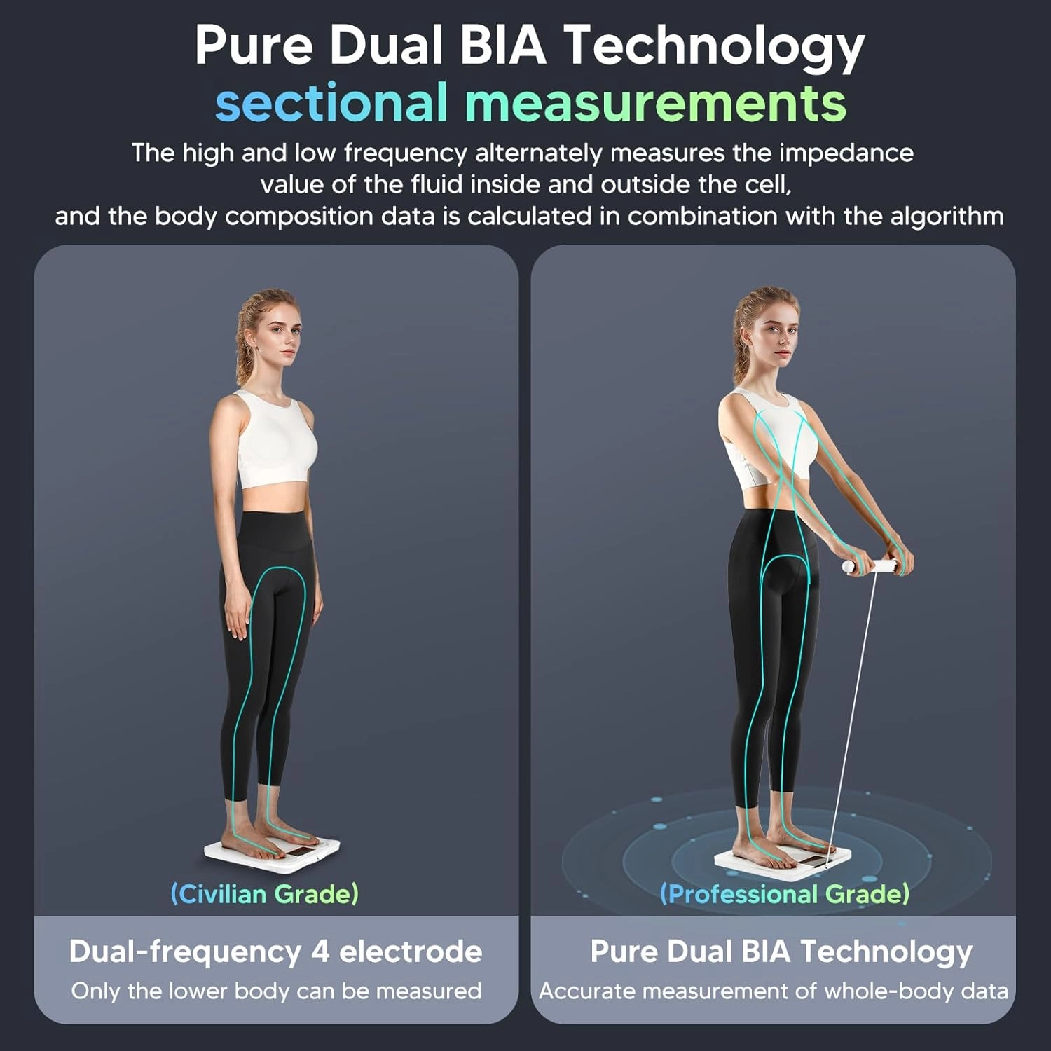 arboleaf Scale for Body Weight, Bluetooth Smart Digital Weighing Scales with 8 Electrode, High Precision 26 Body Composition Analyzer for BMI Muscle Mass