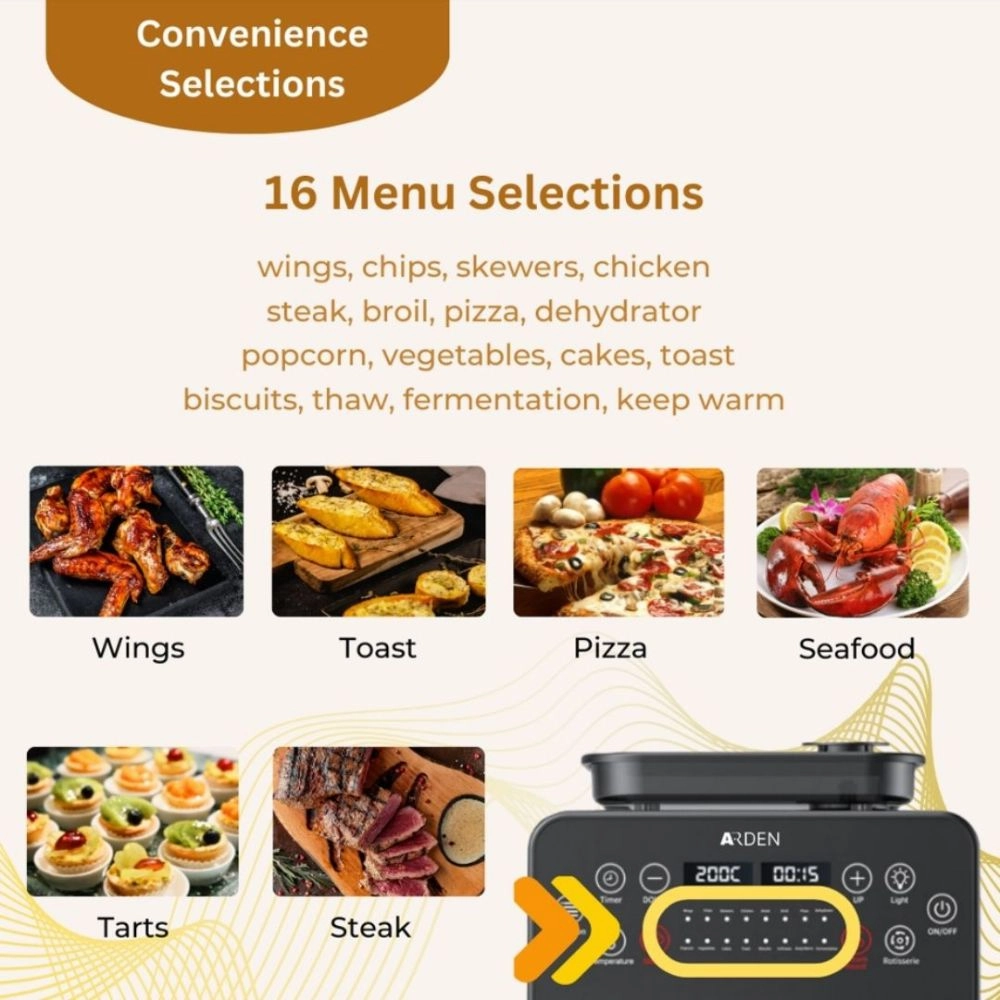 Arden 15L Electric Digital Air Fryer Oven