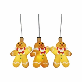 Arlec 3 Pack Battery Operated LEDs Christmas Gingerbread Hanging Figures