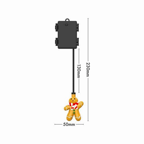 Arlec 3 Pack Battery Operated LEDs Christmas Gingerbread Hanging Figures