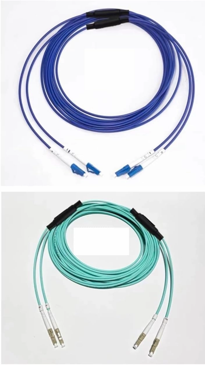 Armored Optical Fiber patchcord 2 cores 70m 2C SM MM OM1 OM2 OM3 Indoor Outdoor LC SC FC ST LSZH TPU FTTH Jumper 2 core 70mtr(LC/A-LC/A,2C Black SM TPU)