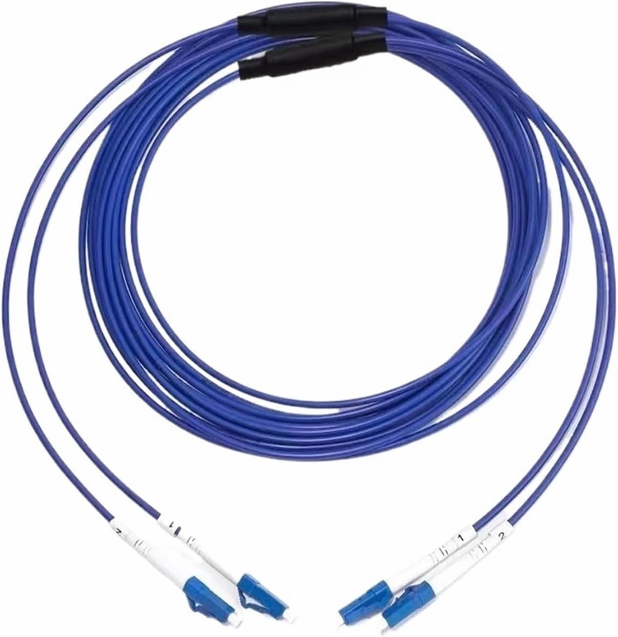 Armored Optical Fiber patchcord 2 cores 70m 2C SM MM OM1 OM2 OM3 Indoor Outdoor LC SC FC ST LSZH TPU FTTH Jumper 2 core 70mtr(LC/A-LC/A,2C Black SM TPU)