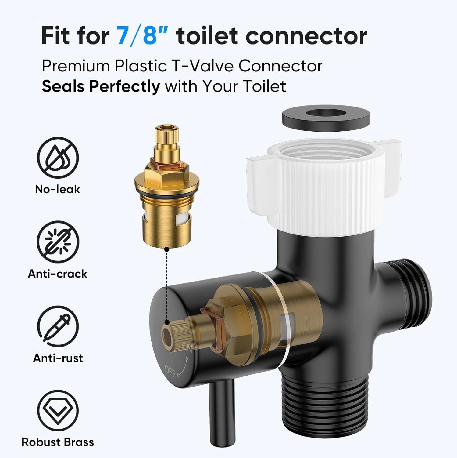 Arofa Black Bidet Sprayer for Toilet, 3 Pack Handheld Jet Sprayer Adjustable Water Pressure Muslim Shower with Bidet Hose, Bidets for Existing Toilets Cloth Diaper Spray for Baby/Feminine Wash
