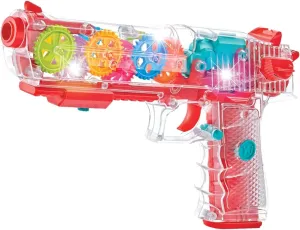 ArtCreativity Light Up Gear Toy Gun for Kids, Toy Guns for Boys with Moving Gears, LED Effects, and Music, Batteries Included, Interactive LED Toy Guns, Great Gift Idea Light Up Toys for Kids