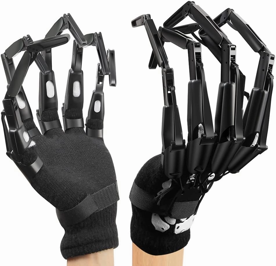 Articulated Finger Extensions, Halloween Articulated Fingers, 3D Printed Flexible Finger Extensions Fits All Finger Sizes Articulated Fingers (Black Glowing-Upgrade)