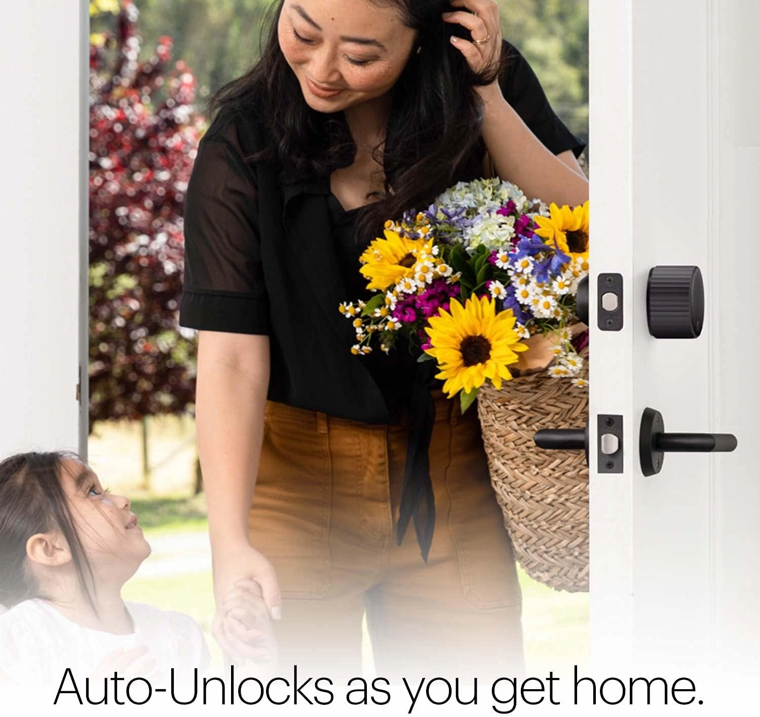 August Home, Matte Black Wi-Fi Connected Smart Keyless Entry Door Lock (4th Generation), Electronic Door Lock Fits Your Existing Deadbolt in Minutes, ‎AUG-SL05-M01-G01