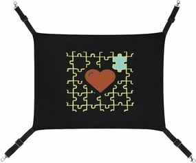 Autism Awareness Hanging Cat Bed Soft Breathable Pet Hammock for Cage Pet Sleeper for Kitten Ferret Puppy Rabbit