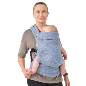 Baby Carrier for Newborn to Toddler, Woven Fabric, Jacquard Weave 100% Cotton, Compact, Adjustable and Ergonomics Infant Carrier with Lumbar Support, 7-44 pounds (Diamond Pattern - Blue)