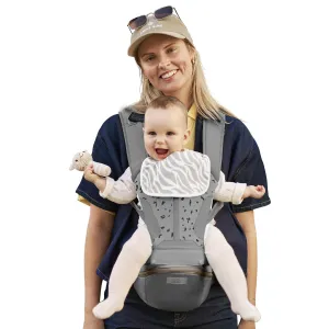 Baby Carrier Pro, MOMTORY Safety-Certified 6-in-1 Ultra Storage Baby Carrier Newborn to Toddler, Detachable Baby Holder Carrier with Hip Seat, Ergonomic Cozy Baby Front and Back Carrier for 7-50lbs
