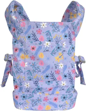 Baby doll carrier for baby girl Premiums soft straps and skin-friendly webbing stuffed animal carrier for kids and toddler facing in facing out and backpack 18 inch doll little flowers design